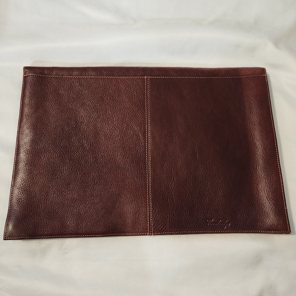 Peterbilt 579 Vintage Leather Document Portfolio‎ Holder Brown Case Office Work - Picture 4 of 10